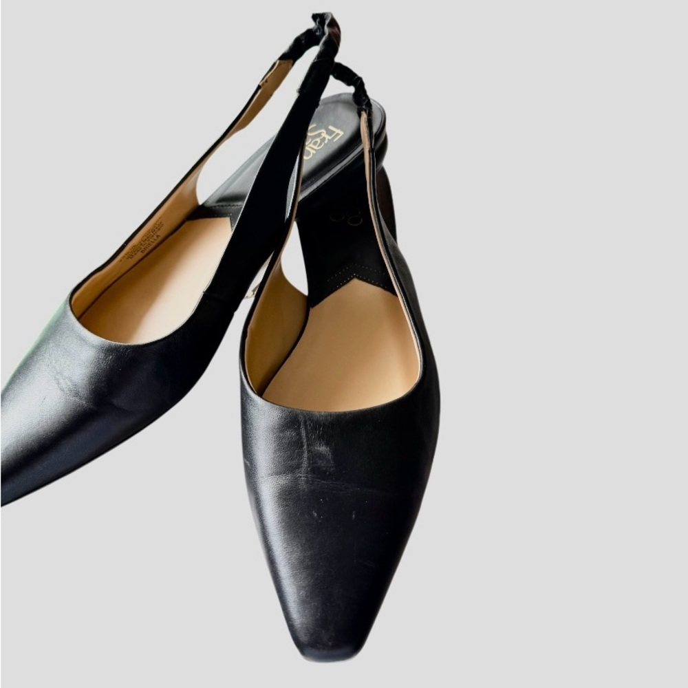 Black Slingback Franco Sarto Pumps - Picture 3 of 5